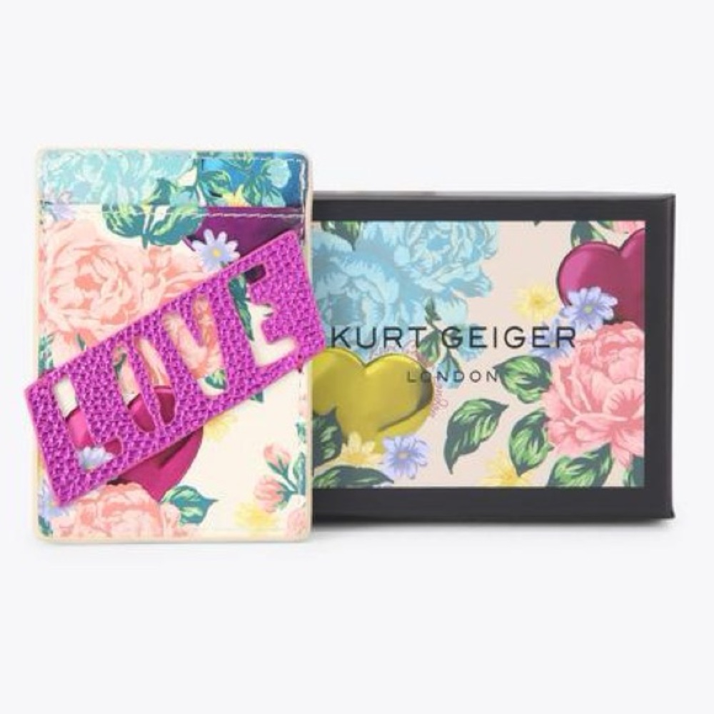 Kurt Geiger 🪢NIB Multicolor Floral Card Holder